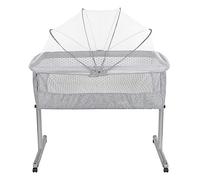 YJIIJY Berceau bébé cododo 2 en 1, Lit de bébé, Berceau Lit Bébé, Lit bébé cododo, Lit Parapluie, Lit d'Appoint, avec roues et moustiquaire, 96 x 57 x 77cm