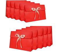 YJZQ Sac-cadeaux en forme d'Enveloppe Sac pochette en Kraft Cadeau Noël 10 Pcs Boîte de Cadeau avec Ruban en Soie pour Foulard Écharpe Mouchoir Chemise
