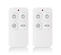 YK-11 Lot de 2 clés télécommandées pour système d'alarme domestique Wolf Guard Blanc