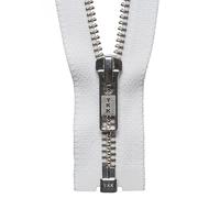YKK Fermeture éclair à extrémité ouverte n°501 Blanc Longueur 66 cm