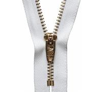 YKK Fermeture éclair en Laiton pour Jeans Blanc 15 cm