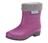 YKPAVV Femmes Printemps Été Automne et Hiver Tube Court Moyen Tube Plus Velours Coton Amovible et Lavable Extérieur Mode Travail Pêche Lavage Voiture Cuisine Pas Chaud Pluie Chaussures Vert Taille 41