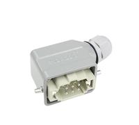 YKYNCJJT Connecteur Industriel rectangulaire Robuste HDC-HE-006-F/M, étanche, 6 Broches, Prise Femelle et fiche mâle, 500 V, 16 A(Female Socket)