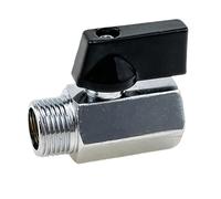 YKYNCJJT Robinet à Boisseau sphérique en Laiton 1/8", 1/4", 3/8", 1/2", Filetage BSP, Mini-Robinet d'arrêt mâle/Femelle for compresseur d'air, Eau, gaz et Huile(Inside and outside-03)