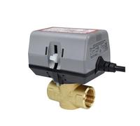 YKYNCJJT Vanne d'arrêt motorisée à 2 Voies en Laiton avec vanne soupape électrique for ventilo-convecteur VC6013, AC220 V(DN25)