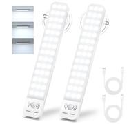 Ylatoial Lampe de Placard LED Sous Meuble Cuisine 25cm 2000mAh Rechargeable | 6500K 42LEDs Lampe de Placard Détecteur de Mouvement Luminosité Réglable Sans Fil pour Escalier Couloir Armoire-Lot de 2