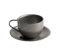 YLFKWLHRW Tasse à thé et Soucoupe Ensemble de soucoupe et cuillère à café d'extérieur pour Cappuccino Latte Café(Style 1)