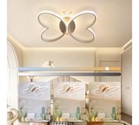 YLFXL Plafonnier LED 40W Plafonnier Chambre Enfant, Lustre Chambre Enfant avec Dimmable Télécommande, 38cm Lampe Plafond Butterfly créatif pour Salon, Chambre à Coucher, Chambre d'enfant