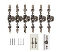 Ylinwtech 6pcs Poignées de Tiroirs Vintage Style en Alliage de Zinc, Poignées de Tirage Antique, Bouton Traction de Meubles Tiroir Armoire Placard Armoire avec Vis décorer le Tiroir, la Commode, etc.