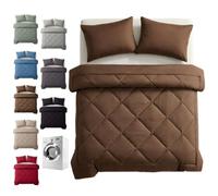 yliraf Couette Easy Sleep 2 en 1, Easysleep Couette 2 en 1 éTé Hiver avec Deux Taies d'oreiller, Douce et Respirante, Lavable en Machine, Convient à Toutes Les Saisons (Marron,230 x 230 cm)