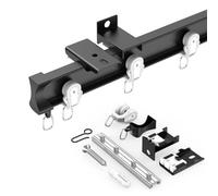 YLNANMI Tringle à rideaux flexible et pliable en aluminium pour plafond ou mur (162,6 cm/1,5 m) - Rail de rideau pour rideaux, séparateur de pièce - Tringle à rideaux facile à installer, noir