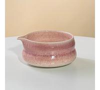 YlobdolY Bol à matcha en céramique avec bec verseur, bol traditionnel fait à la main en porcelaine émaillée japonaise avec coffret cadeau pour fouetter le matcha violet