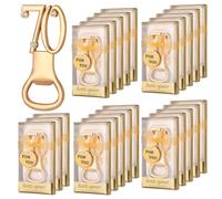 YLSZHYR Lot de 24 décapsuleurs dorés pour fête d'anniversaire, cadeaux d'invités pour 70e anniversaire, cadeaux d'invités, décapsuleurs de bière pour fête d'anniversaire, cadeau, souvenir (24P 70)