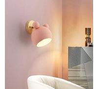YLTLINK Lampe murale à tête de lampe réglable d'intérieur E27 moderne, lampe murale Creative CUB, lampe murale décorative pour chambre à coucher, cadeaux amusants pour enfants-1 pièce