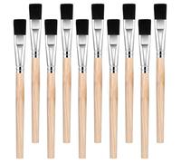 Ymapinc Lot de 10 petits pinceaux plats en nylon pour peinture acrylique, peinture à l'huile, gouache, peinture débutant (12 mm)