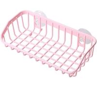 Ymhapp Égouttoir multifonction rose à suspendre, étagère de rangement à ventouse, porte-éponge pour accessoires de cuisine, étagère, support à vaisselle