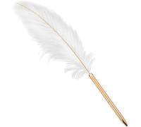 Ymhapp Stylo à bille à plume blanche rechargeable pour mariage, signature, pour l'école, l'écriture, les signatures