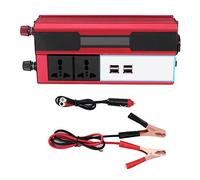 Ymiko Onduleur Solaire 750W pour Voiture, convertisseur de Voiture à Affichage numérique, pour téléphone, Chargeur d'ordinateur Portable, avec 4 Ports de Chargement USB, Onde sinusoïdale