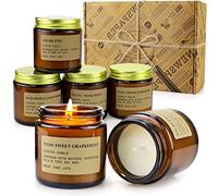 YMing Bougies Parfumées Cadeaux pour Femme, Paquet de 6 Bougies de 4 oz, Bougies en Cire de Soja à Longue Brûlure Bougies d'Aromathérapie pour Soulagement du Stress, Anniversaires, Yoga