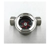 YMUGUEGH Indicateur de débit d'eau en Acier Inoxydable 316 avec Filetage NPT 1/4", 3/8", 1/2", 3/4", 1" avec Turbine en PTFE(3/8")