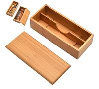 Ymxygz Boîte À Couverts en Bois avec Couvercle, Porte-ustensiles en Argenterie, Cuillère Japonaise, Baguettes, Boîte De Rangement, Tiroir De Rangement pour Couverts pour Cuisine