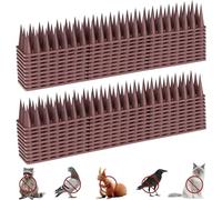 YMYH Pic Anti Pigeon 5.7M, Anti Pigeons pour Balcon Plastique 20 PCS, Brun | Pique Anti Pigeon pour Oiseaux, Chats, Corbeaux, Moineaux - Facile à Installer