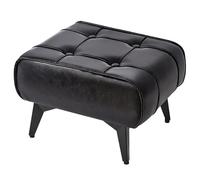 YMYNY 10.2 H Repose Pied Salon, Tabouret Repose-Pieds en Cuir PU avec Coussin Rembourré pour l'assise. Tabouret de Canapé Moderne, pour Salon, Chambre, Entrée, Noir HBD037B