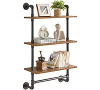 YMYNY étagère Murale à Tuyau Industriel 3 Couches, étagère de Rangement Antique, étagère Flottante, étagère Murale, étagère à épices de Cuisine, Chambre à Coucher, Salon, Salle de Bain HD-HRF-TM015