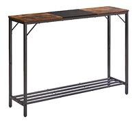 YMYNY Table Console, Table d’Entrée, Bout de Canapé, Table Console Étroite avec Étagères, Table de Présentation, Pieds Réglables, pour Salon, Entrée, Couloir 107 x 30 x 78CM Marron&Noir HST006HB