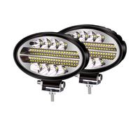 YnGia Lumière de travail à LED ovale, 2pcs étanche de travail hors route imperméable lampe de brouillard de voiture de voiture blanc 12V 24V pour camion 4x4 voiture de tracteur automobile