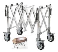 YNIYUJKL Chariot Funéraire en Alliage D'Aluminium/Civière Funéraire Pliable/Civière Télescopique/Chariot Porte-Cercueil/Chariot Mortuaire, Fournitures pour Églises, A,B