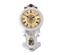YNIYUJKL Horloge Murale Silencieuse À Piles en Bois, Style Rétro Européen, avec Pendule Décoratif, KS,H-Small