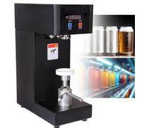 YNIYUJKL Scelleuse Électrique pour Boîtes De Conserve - Scelleuse À Hauteur Réglable pour Bouteilles De Soda, Bière, Thé - Scelle 5 Boîtes par Minute, Diamètre 5,5 Cm,Black