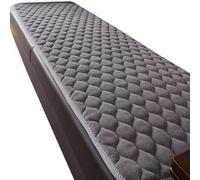 YNJJKA Coussin pour Canapé/Banc/Jardin en Flanelle Épais et Doux Taille Personnalisée, Lavable à la Machine(Gris,55x190 cm 22x75 in)
