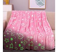 YNNHUDEEP Couverture Enfant Plaid Polaire Cœurs Rose 200x150cm