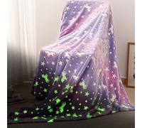 YNNHUDEEP Couverture Enfant Plaid Polaire Licorne Violet 200x150cm