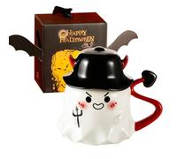 YNPQTDS Tasse d'Halloween avec couvercle Motif fantôme d'Halloween