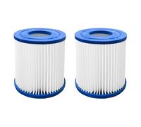 Ynzeyx Cartouche filtrante de Type II, 2Pcs 10.6 * 13.6 cm /4.2 * 5.4 in Cartouche de Filtre PE Piscine Rechange pour Bestway Type II