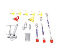 Yobadam Kit de Pulvérisation de Peinture sans Air Durable avec Poteaux D'extension 3600PSI pour Peinture Murale au Plafond 3 Tiges 20 30 38cm
