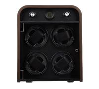 Yobadam Réveil de Montre avec LED, 4 Modes de Rotation pour Automatique | de la température et de l\'humidité, moteur super silencieux de 10 dB, vitrine en bois, cinq réglages de direction