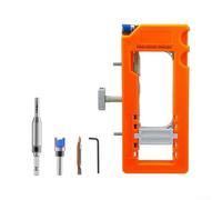 YobiLife Gabarit de charnière de porte, modèle de toupie réglable pour rainures de charnière précises, kit de fixation pour installation de porte en bois (orange)