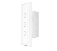 YobiLife Interrupteur tactile intelligent mural WiFi 2,4 GHz Matter compatible avec eWeLink App Control 1 2 3 Gang Panneau blanc (3 voies)