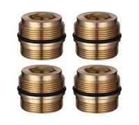 YobiLife Lot de 4 adaptateurs intégrés pour robinet en cuivre G1/2 G3/4 à 22 mm à connexion rapide pour aérateur d'évier de cuisine (23,2 mm)