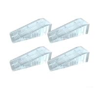 YobiLife Lot de 4 butées de porte antidérapantes et silencieuses en | PVC élastique épais, poignée double face, avec poignée double face réglable, cale de porte en PVC épais pour la maison