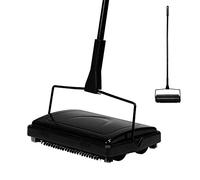 Yocada Nettoyeur de Tapis pour la Maison, Le Bureau, Les Tapis Bas, Les sous-Poils, Les Poils d'animaux, la poussière, Les restes de Papier, Les Petits déchets avec Une Brosse, Noir