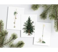 Yocheng Décoration murale de Noël,affiche minimaliste d'hiver avec cloche et bougie,style champêtre. Décoration murale de Noël pour la maison. 40x60cmx3 sans cadre