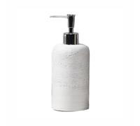 Yofab Distributeurs de savon liquide de comptoir en pierre avec pompe argentée rechargeable, distributeur de savon pour les mains, pompe à savon rustique, bouteilles de shampooing, distributeur de
