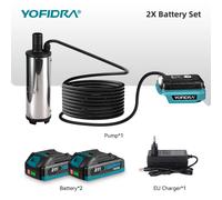 YOFIDRA 50-80 L/min pompe à eau électrique puissante pompe à huile pistolet de ravitaillement pompe de voiture Submersible pour Makita 21V batterie broche 2 Battery