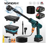 YOFIDRA Nettoyeur haute pression sans balais 200 bars, pistolet à eau pour voiture + seau, nettoyeur de jardin, pistolet pulvérisateur pour batterie Makita 21V 1 Battery