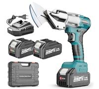 Yofuly Cisaille Tole sans fil Compatible avec Batterie Makita 18V, Tête Rotative à 360°, Grignoteuse Metal Tole, Droit ou Courbé Couper, Cisaille Electrique avec 2 * 4000mAh Batteries
